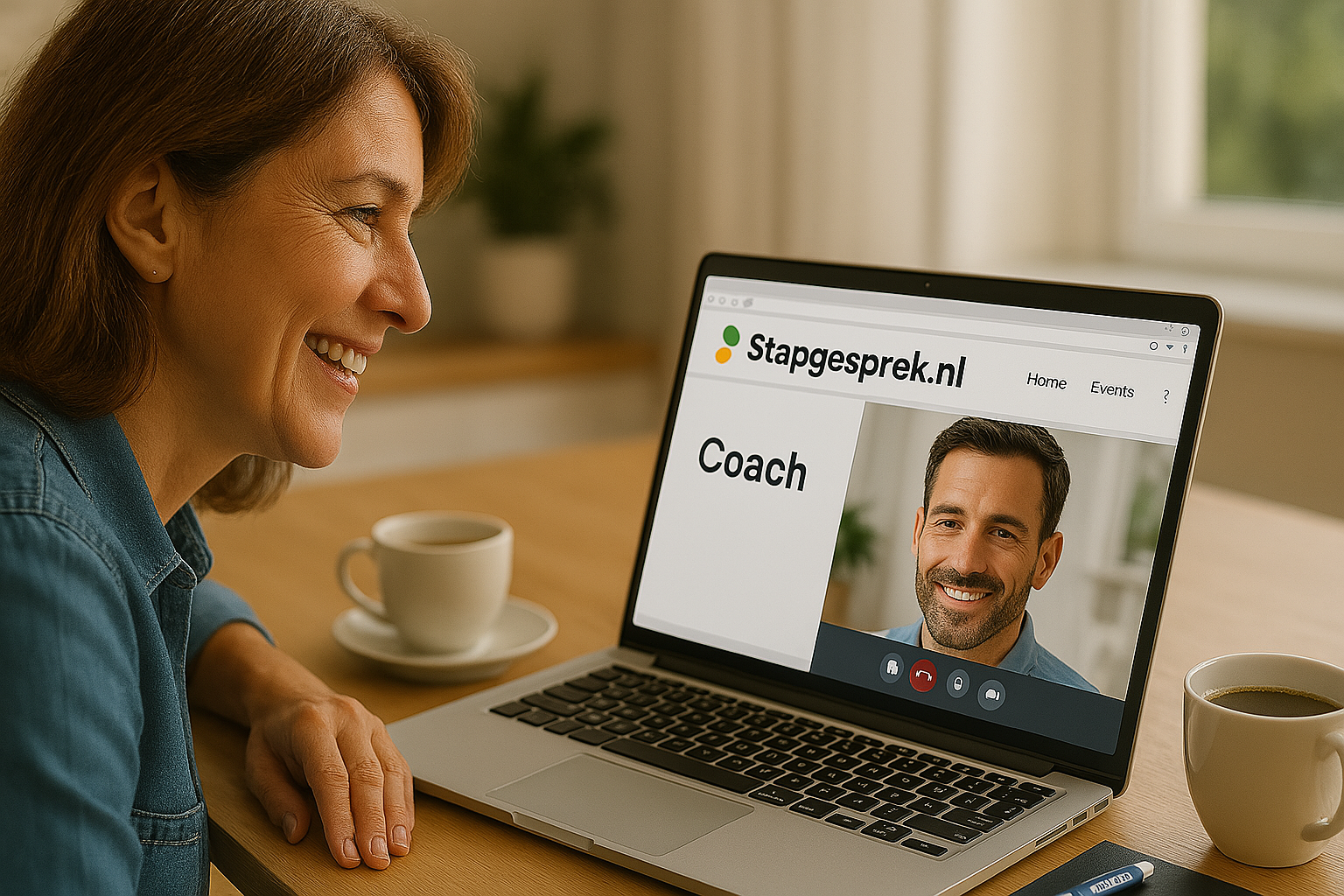 Visualisatie van een coachingsgesprek of routekaart